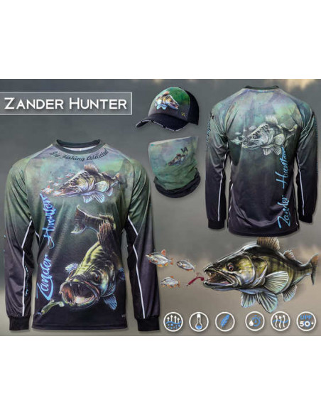 Рыболовная дышащая Джерси с рисунком ZANDER HUNTER UPF50+
