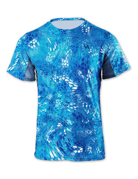 Дихаюча риболовна футболка з малюнком REPTILE SKIN Blue Water Air UPF50+