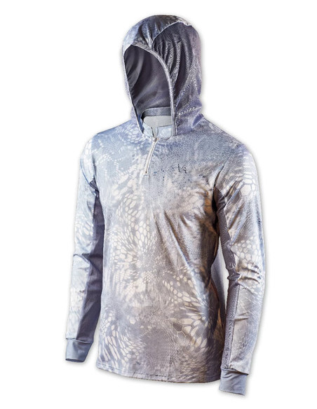Дихаюча риболовна худі з малюнком REPTILE SKIN Albino Air UPF50+