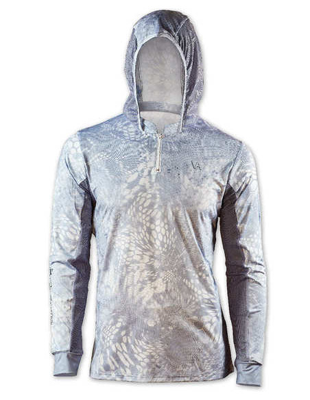 Дихаюча риболовна худі з малюнком REPTILE SKIN Albino Air UPF50+