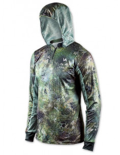 Дихаюча риболовна худі з малюнком REPTILE SKIN Forest...