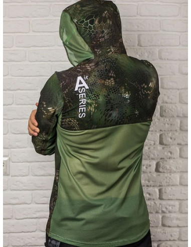 Дихаюча риболовна худі з малюнком REPTILE SKIN...