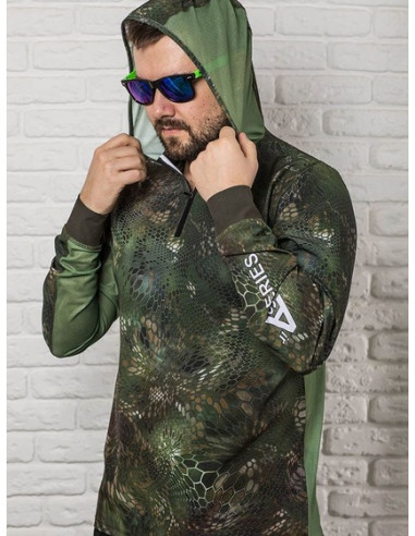 Дышащая рыболовная худи с рисунком REPTILE SKIN...