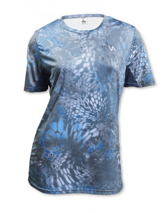 Дышащая рыболовная футболка с рисунком REPTILE SKIN Blue...