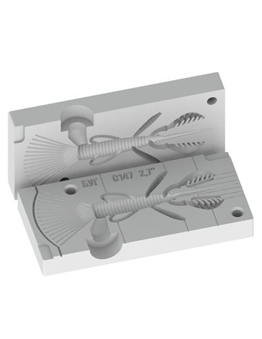 Рибальська форма для силіконових приманок CustomPineShrimp 2,7 дюймів ID C147 від Bugmolds