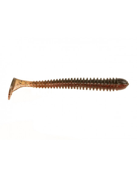 Съедобный силикон Виброхвост Zander Worm 3" цвет 52 Red Craw Dad UV количество в пачке 6шт