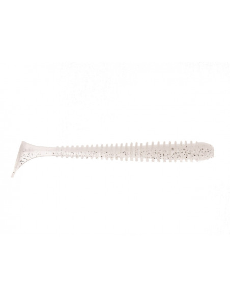Їстівний силікон Віброхвіст Zander Worm 3" колір 49 WHITE Silver electrik Glitter UV кількість в пачці 6шт
