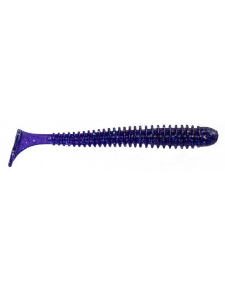Съедобный силикон Виброхвост Zander Worm 3" цвет 03 Violet UV количество в пачке 6шт