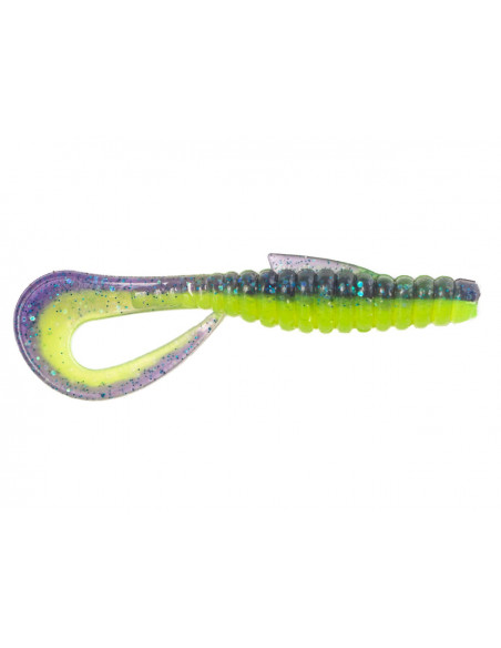Съедобный силикон Твистер Mad Reaper 2,6" цвет 05 Acid Violet UV количество в пачке 6шт