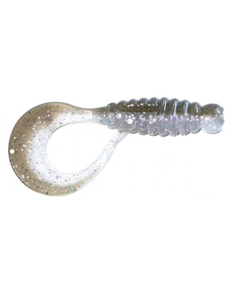 Съедобный силикон Твистер Twister 2.2" цвет 55 Rainbow Trout UV количество в пачке 7шт