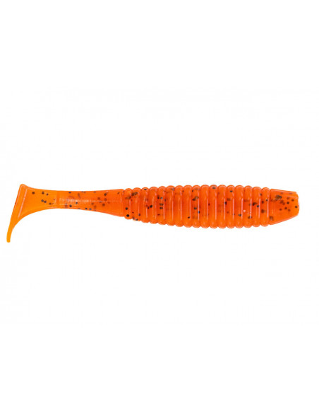 Съедобный силикон Виброхвост Shiner 3" цвет 18 HOT Carrot UV количество в пачке 6шт