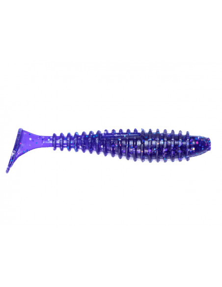 Съедобный силикон Виброхвост Fatik 2" цвет 03 Violet UV количество в пачке 9шт