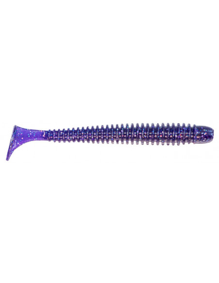 Съедобный силикон Виброхвост Zander Worm 3,6" цвет 03 Violet UV количество в пачке 5шт