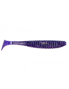 Съедобный силикон Виброхвост Shiner 4" цвет 03 Violet UV...