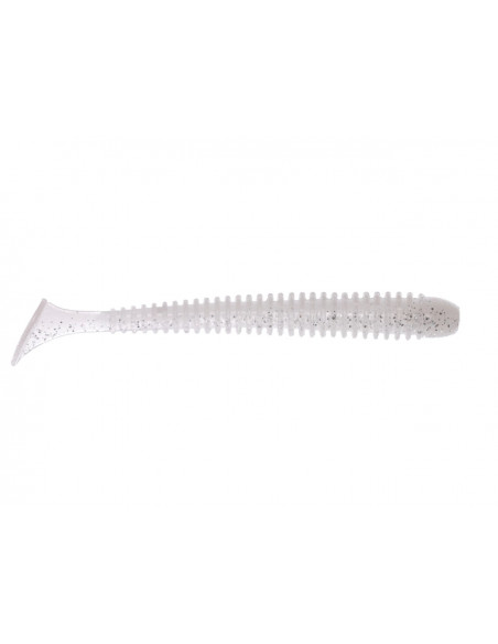 Їстівний силікон Віброхвіст Zander Worm 4.5" колір 49 WHITE Silver electrik Glitter UV кількість в пачці 4шт