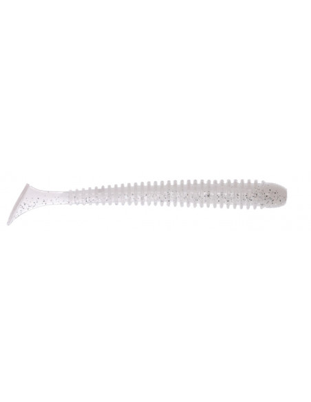 Їстівний силікон Віброхвіст Zander Worm 4.5" колір 49 WHITE Silver electrik Glitter UV кількість в пачці 4шт
