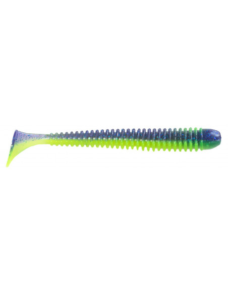 Съедобный силикон Виброхвост Zander Worm 4.5" цвет 05 Acid Violet UV количество в пачке 4шт