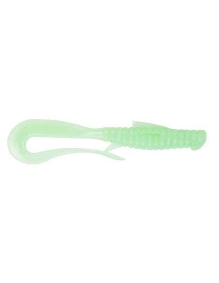 Їстівний силікон Віброхвіст Mad Worm 3.5" колір 09 Green Milk UV кількість в пачці 6шт