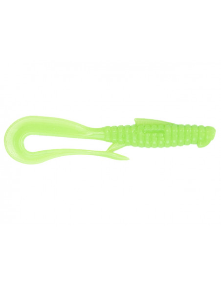 Їстівний силікон Віброхвіст Mad Worm 3.5" колір 10 Acid Green UV кількість в пачці 6шт