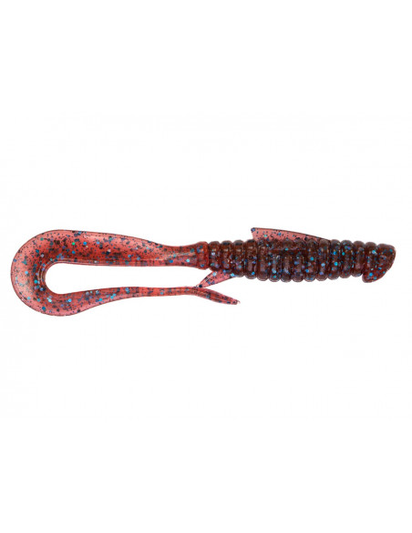 Съедобный силикон Виброхвост Mad Worm 3.5" цвет 11 Grape UV количество в пачке 6шт