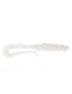 Съедобный силикон Виброхвост Mad Worm 3.5" цвет 49 WHITE...