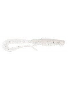 Съедобный силикон Виброхвост Mad Worm 3.5" цвет 49 WHITE... 2