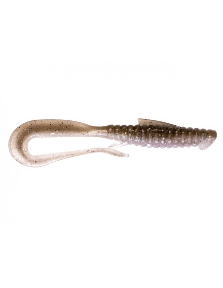 Съедобный силикон Виброхвост Mad Worm 3.5" цвет 55 Rainbow Trout UV количество в пачке 6шт