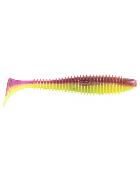 Їстівний силікон Віброхвіст Fatik 3.8" колір 54 LOX Chartreuse UV кількість в пачці 4шт