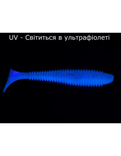 Съедобный силикон Виброхвост Fatik 2.8" цвет 04 White... 2