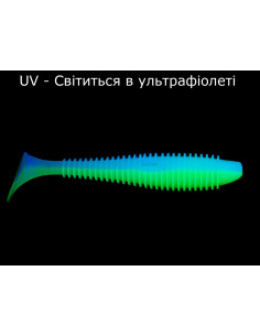 Їстівний силікон Віброхвіст Fatik 2" колір 14 Patriot UV... 2