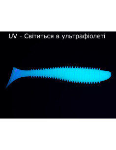 Їстівний силікон Віброхвіст Fatik 2" колір 09 Green Milk... 2