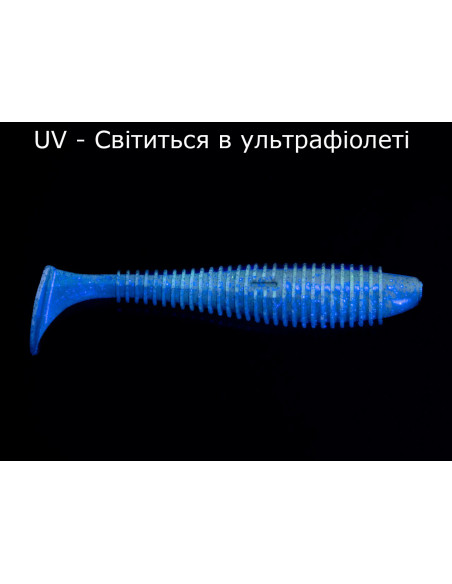 Їстівний силікон Віброхвіст Fatik 2" колір 03 Violet UV кількість в пачці 9шт