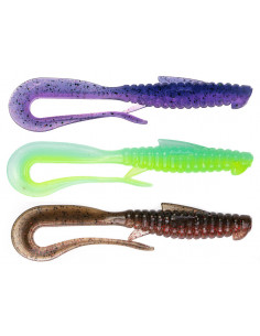 Съедобный силикон Виброхвост Mad Worm 3.5" цвет 44 AB...