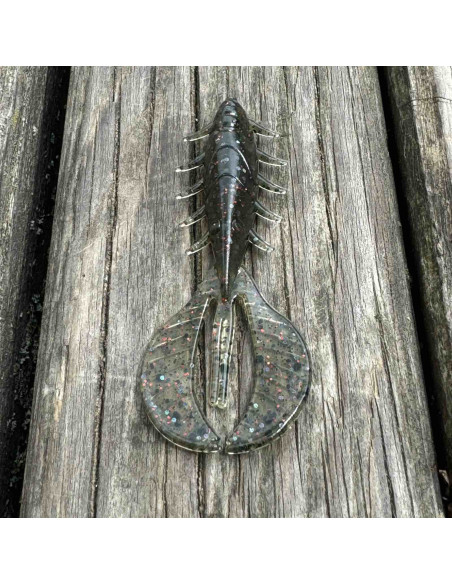 Съедобный силикон рак Chubby Craw 2.4" 60мм цвет 63 Green Pumping RF UV количество в пачке 7шт