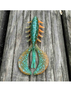 Съедобный силикон рак Chubby Craw 2.4" 60мм цвет 15 Fire... 2