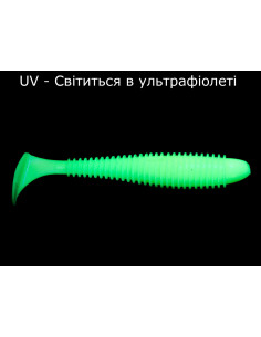 Съедобный силикон Виброхвост Fatik 2" цвет 67 Acid Green... 2
