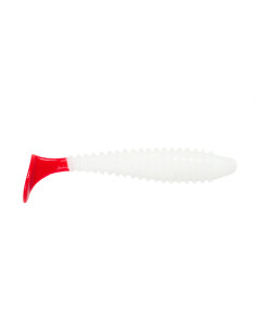Съедобный силикон Виброхвост Fatik 2" цвет 68 White Red...