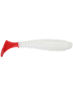 Съедобный силикон Виброхвост Fatik 2.8" цвет 68 WHITE Red... 2