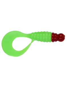 Съедобный силикон Твистер Twister 2.2" цвет 66 Acid Green... 2