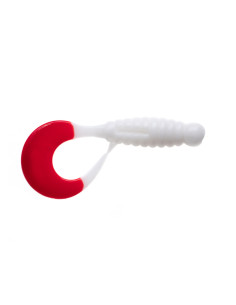 Їстівний силікон Твістер Twister 2.2" колір 68 White Red...