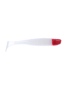 Їстівний силікон Віброхвіст Shiner 3" колір 64 White Red...