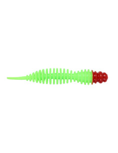 Съедобный силикон Червь Killer Lip 3" цвет 66 Acid Green... 2