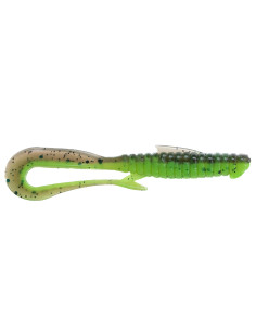 Съедобный силикон Виброхвост Mad Worm 3.5" цвет 16 Kiwi...