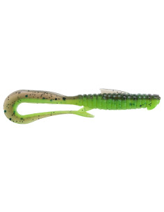 Съедобный силикон Виброхвост Mad Worm 3.5" цвет 16 Kiwi... 2