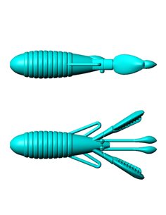 Рибальська форма для силіконових приманок FatCoverCraw 4,2 дюймів ID C228 від Bugmolds