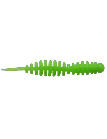 Съедобный силикон Червь Killer Lip 1,4" цвет 10 Acid Green UV количество в пачке 12шт