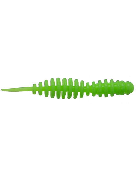 Съедобный силикон Червь Killer Lip 1,4" цвет 10 Acid Green UV количество в пачке 12шт